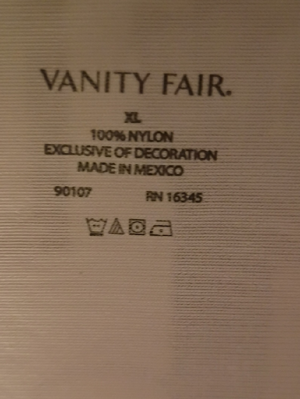 FINAL PRICE Vanity Fair Lavender Nylon Pajama Set w Floral Embroidered Neckline